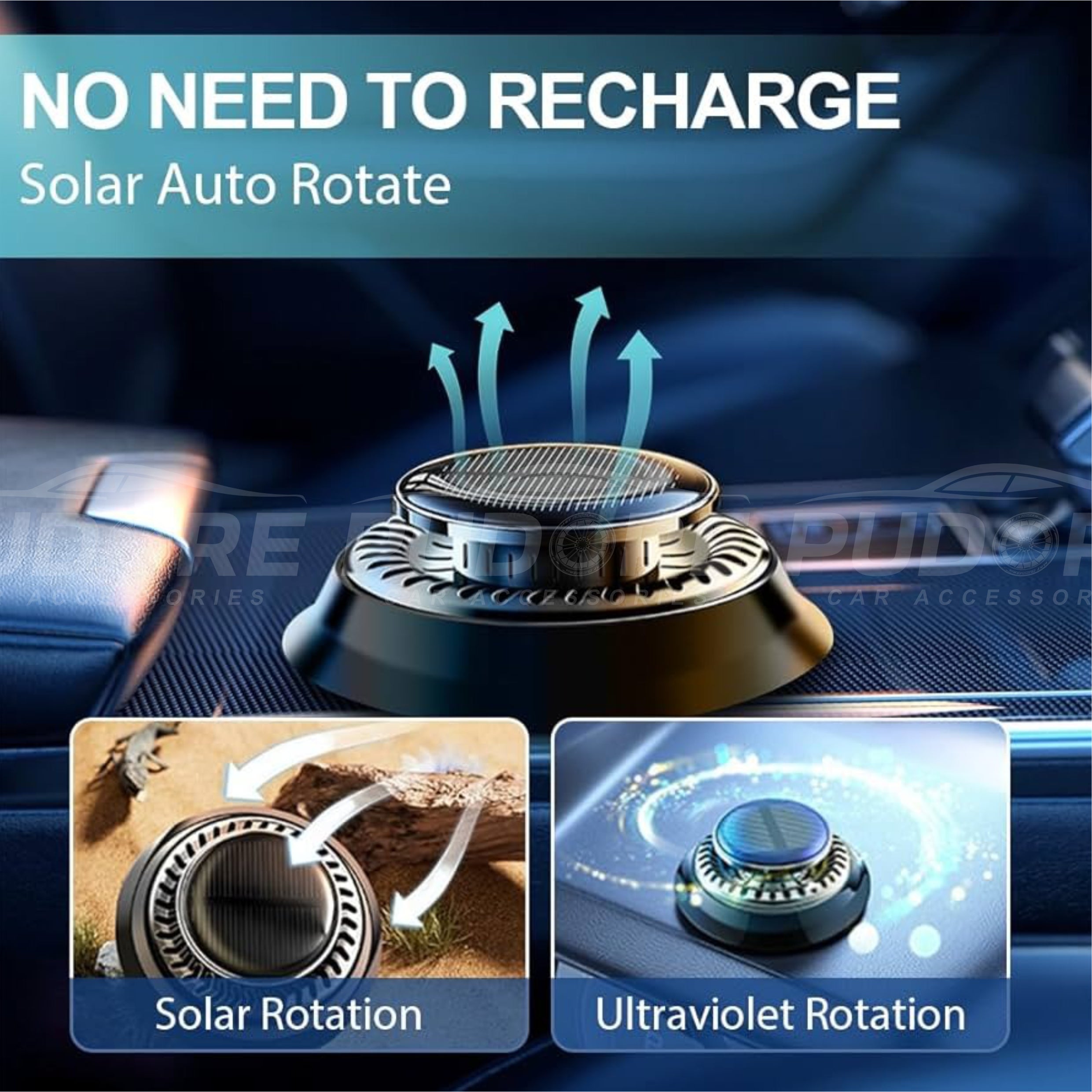 Solar Car Perfume UFO Styling Air Freshener