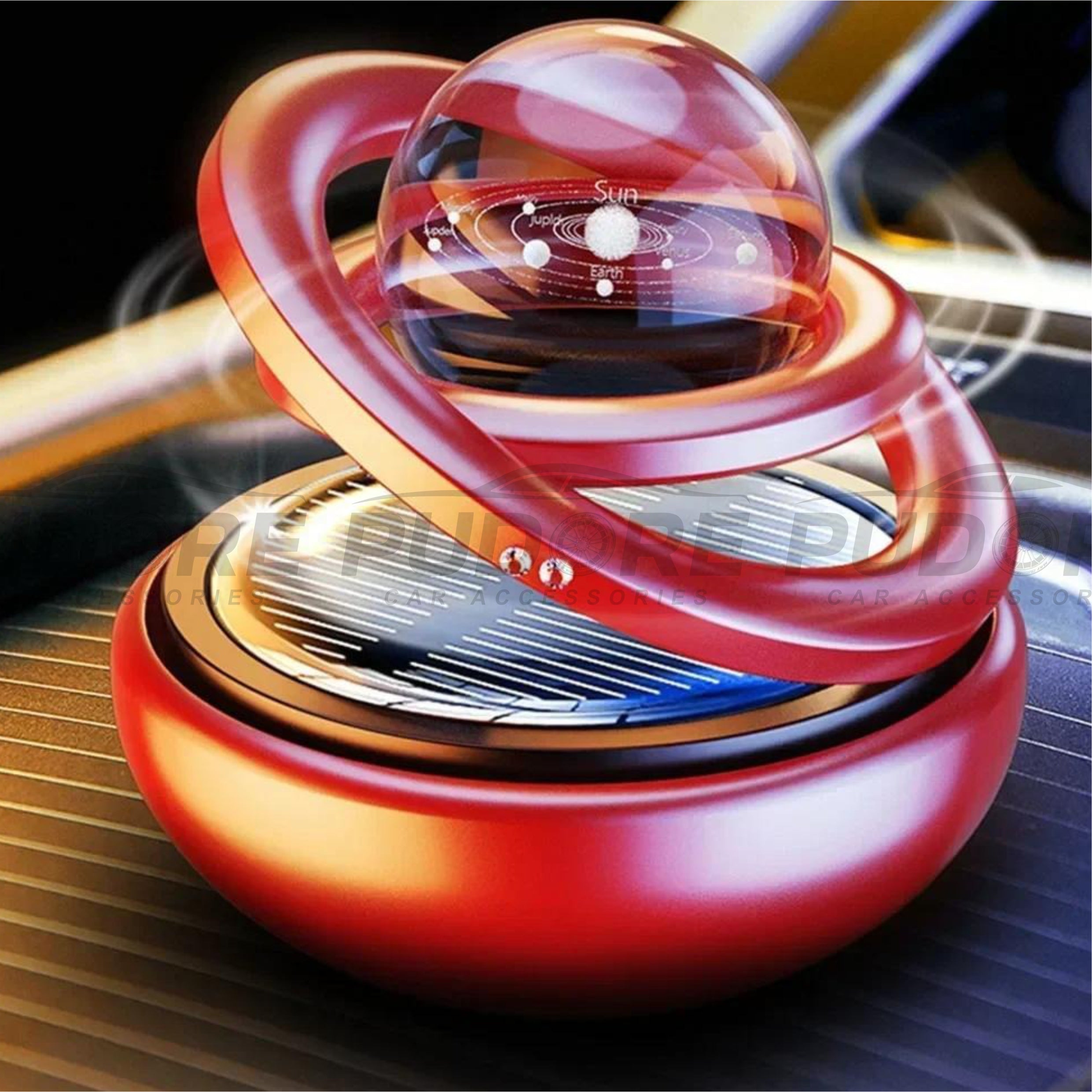 360° Rotating Car Perfume Galaxy Solar Fragrance